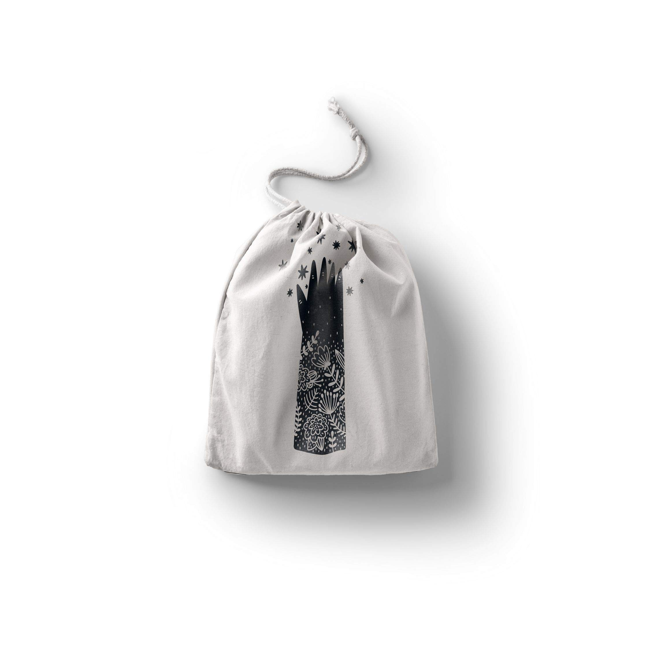 Bonamaison Printed Cotton Produce Bag with Drawstring, Reusable Grocery Bag, Biodegradable Eco-Friendly Bags, Travel Pouch, Sachet Bags, Shopping Bag, Eco Friendly, Foldable, Size: 30x40 Cm