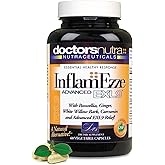 Doctors Nutra Nutraceuticals InflamEzze - Turmeric, Curcumin, Ginger Supplement - Gluten-Free, 60 Capsules