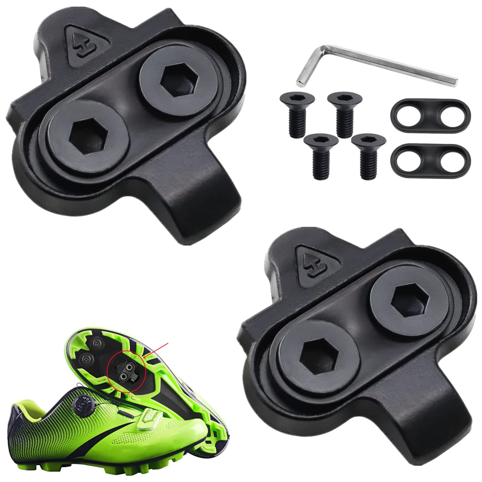 Bike Cleats Pedal SPD Self-Locking Pedal SPD Clipless Pedals Cleat Bike Cleats Compatible Mountain Bike Parts for Men Women Mountain Bike Shoes