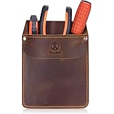 RingSun Genuine Leather Pocket Protector for Men, Durable Tool Pouch, Jeans Shirts Protector for Tools Pens