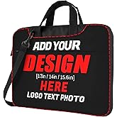 Custom Laptop Shoulder Bag Personalized Add Your Photo Text LOGO Business Briefcase Protective Messenger Bag with Handle