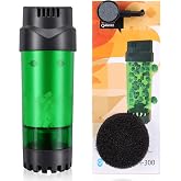 QANVEE Fluidized Moving Bed Filter Bubble Bio Media Reactor for Aquarium Fish Tank with Air Stone and Sponge Filter