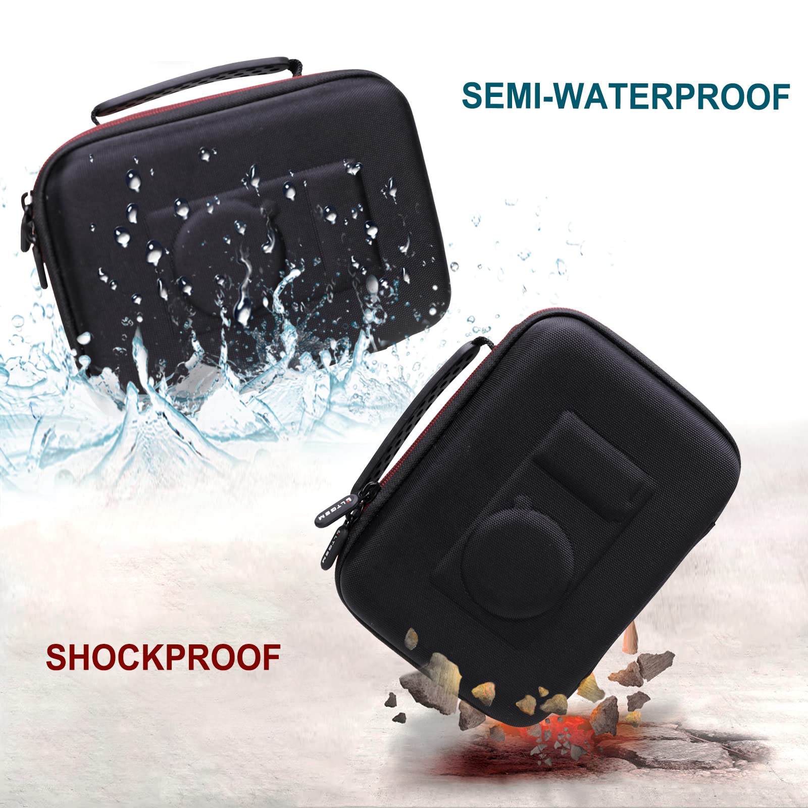 Camera Case Compatible with Sony Alpha ZV-E10 / ZV-1F / ZV-1 / ZV-1 II Vlog Camera with Shoulder Strap by LTGEM, Fits Vlogger Accessory Kit Tripod and Microphone, Black+Gray