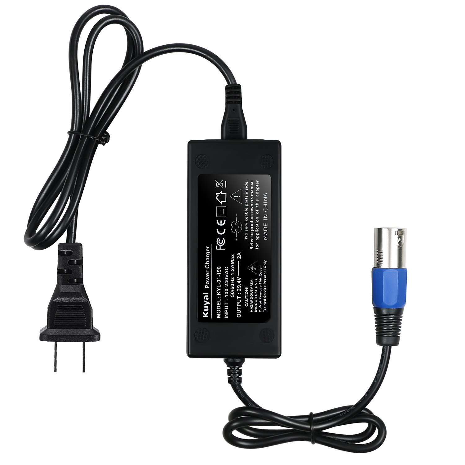 Kuyal 29.4V 2A Charger Razor MX350 PR200 Scooter, Crazy Cart, Razor E100  E125 E150 E175 E200 E300 E500 Scooter, Razor Mini Chopper, Dirt Quad,  Pocket Rocket ...