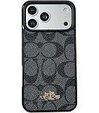 COACH Slim Wrap Case iPhone17 ケース Amazon.com: Coach Genuine Debossed Pebbled Leather Slim Wrap