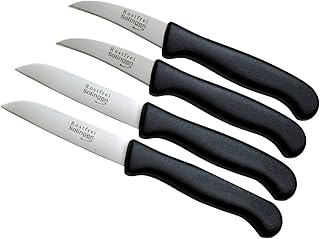 Schwertkrone 4er-Set Gemüsemesser, Allzweckmesser, spülmaschinengeeignet, gerade und gebogen, rostfrei, Qualität Made in Germany