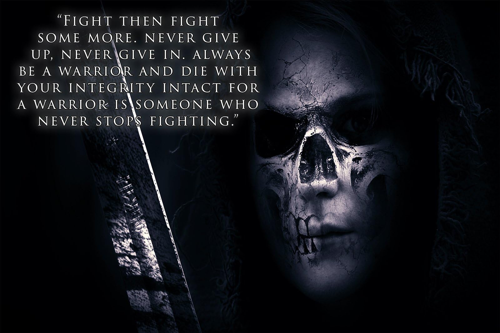 Warrior Poster Motivational Quote Warrior Quote 18x24