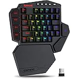 Redragon K585 PRO Wireless One-Handed Mechanical Keyboard, 42 Keys 3-Mode RGB 40% Gaming Keypad w/ 7 Onboard Macro Keys, Deta
