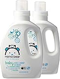 Amazon Brand - Mama Bear Gentle Baby Laundry Detergent, 95% Biobased, Bearly Blossom Scent, 40 Ounce (Pack of 2, 53…