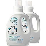 Amazon Brand - Mama Bear Gentle Baby Laundry Detergent, 95% Biobased, Bearly Blossom Scent, 40 Ounce (Pack of 2, 53 Loads Eac