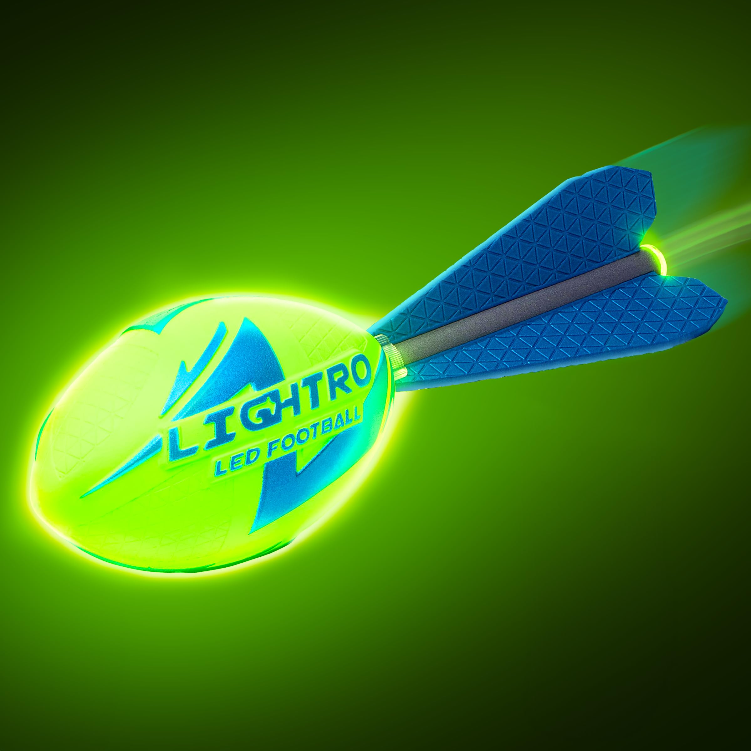 Photo 1 of LIGHTRO - Foam Glow in The Dark Football - Super Bright - Smart LEDs - Batteries Included - Football Game for Kids 8 9 10 11 12 - A Perfect Birthday and Summer Gift