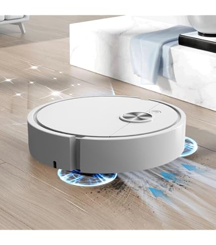 Aspiradora Robótica, Robot Aspiradora y Fregona con Succión Fuerte, Aspiradora Robot con Cepillo para Polvo, Barredora Robot Adecuado para Limpiar Cabello, Pelo de Mascotas,Piso Duro(Control de App Aspiradora Robótica, Robot Aspiradora y Fregona con Succión Fuerte, Aspiradora Robot con Cepillo para Polvo, Barredora Robot Adecuado para Limpiar Cabello, Pelo de Mascotas,Piso Duro(Control de App