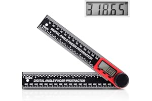 HDLNKAK Digital Angle Finder Protractor, 7 inch 0-360°Angle Ruler, Angle Finder Tool with LCD Display for DIY, Woodworkers, F
