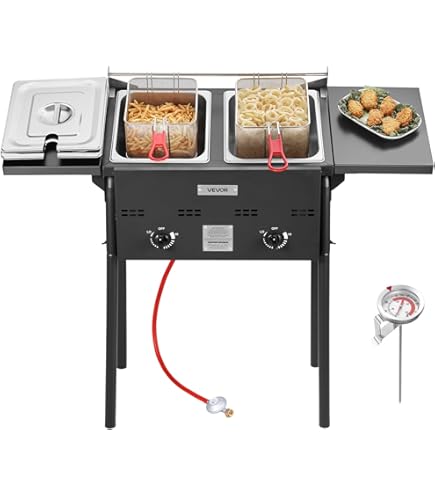 thumbnail image 2 of Barton 17QT Propane Double Burner Deep Fryer | Triple Basket High-Pressure Station 2 of 4