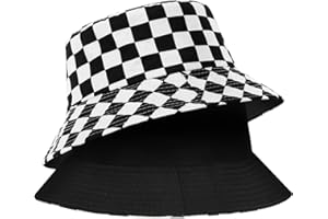 Bucket Hats, Fisherman Hat for Men Women Teens, Reversible Double-Side-Wear Cotton Summer Sun Beach Fishing Cap Unisex