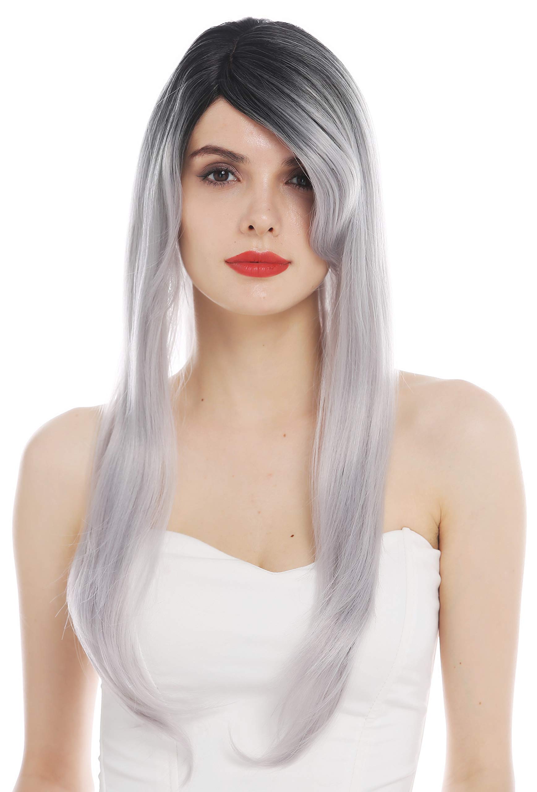 WIG ME UP - RGF-6470C wig women's wig long sleek ombre black grey parting