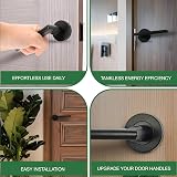 HANDLESTORE Straight Lever on Rose Matt Black Door Handles - Handles Only view 7