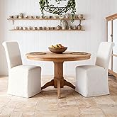 chairus Slipcovered Parsons Dining Chairs Set of 2, Upholstered Dining Room Chairs with Removable Linen Cover & High Back, Mo