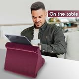 Mcbazel Tablet Pillow Stand for iPad Dark Wine Red Multi-Angle Cushion view 7