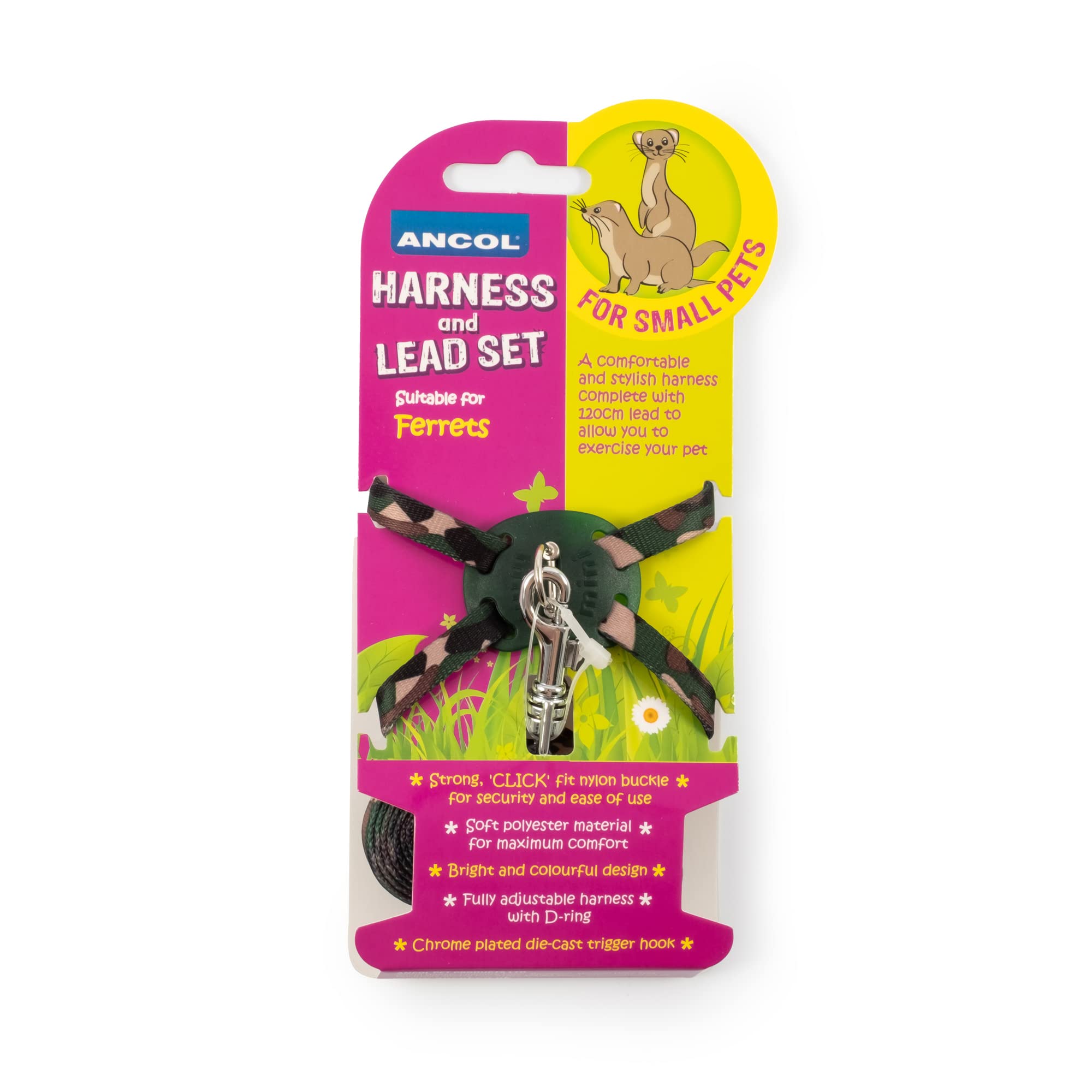 Ancol Ferret Harness and Lead, clear