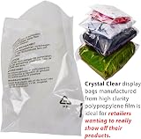Capra Falconeri 100x 6.5x9" Clear Cellophane Bags Self Seal Poly Garment view 4