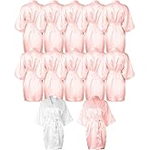 Patelai Bridesmaids Robes for Women Silk Satin Kimono Short Robe Bulk Bridal Party Getting Ready Outfits Wedding Sleepwear