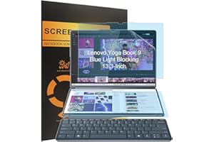 4 Pack Blocking Blue Light Screen Protector for 2024-2023 Lenovo Yoga Book 9i 2-in-1 13.3" 2.8K Dual Screen OLED Touch Laptop