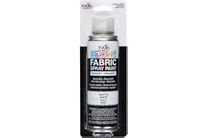Tulip ColorShot Instant Fabric Spray Paint, Permanent Color Spray-On Fabric Paint, 3oz. Black