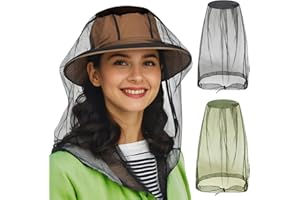 DOSTOCARE Premium Mosquito Head Net Mesh (2 Pack) Ultra Large, Insect Netting Extra Fine Holes, Bug Face Shield, Soft Durable