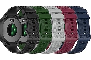 TURNWIN Silicone Wristband Replacement Sports Straps Bracelet Compatible with Garmin Venu, vivomove3, vivomove Luxe, vivomove Style, vivomove HR, vivoactive3 Music,forerunner245music/645music (FiveColorsB)