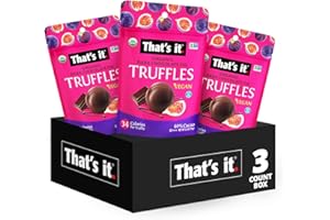THAT'S IT. That's it Organic Dark Chocolate & Fig Truffles. 100% Plant-Based, Vegan, Gluten-Free, All Natural (3 Pack)