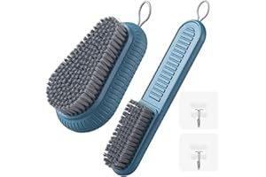 EMSIOK 2PCS Heavy Duty Nail Brush for Cleaning Fingernails, Blue Fingernail Scrub Brush Durable Stiff Bristles Nail Hand Scrub Brush Toenail Brush Fingernail Brushes for Men Women Mechanics