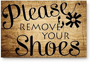 Miss Sweetheart Welcome Entrance Doormat for Indoor-Please Remove Your Shoes Rustic Wood Grian,Luxury Non-Slip Rubber Cushioned Floor Mat for Front Door/Bedroom/Living Room Decor