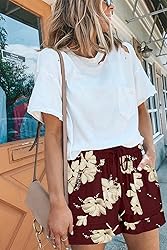 ONLYSHE Womens Shorts for Summer Casual Floral
