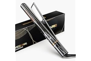 FURIDEN PRO Hair Straightener Flat Iron, Hair Straightener and Curler 2 in 1, Flat Iron Curling Iron in One, Hair Multi Styler Tools, No Frizz | Long-Lasting Finish(Black)