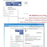 DTECH HDMI Dummy Plug 4K Display Emulator 3 Pack Headless EDID view 8