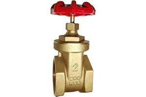 GUXGUY 2” Brass Gate Valve DN50, NPT Brass Female Threaded Rotary Globe Valve for Water Pipes, Fuel Water Gas Flow Control, Air Switches, Water Meter Front Switches and Air Compressors, etc