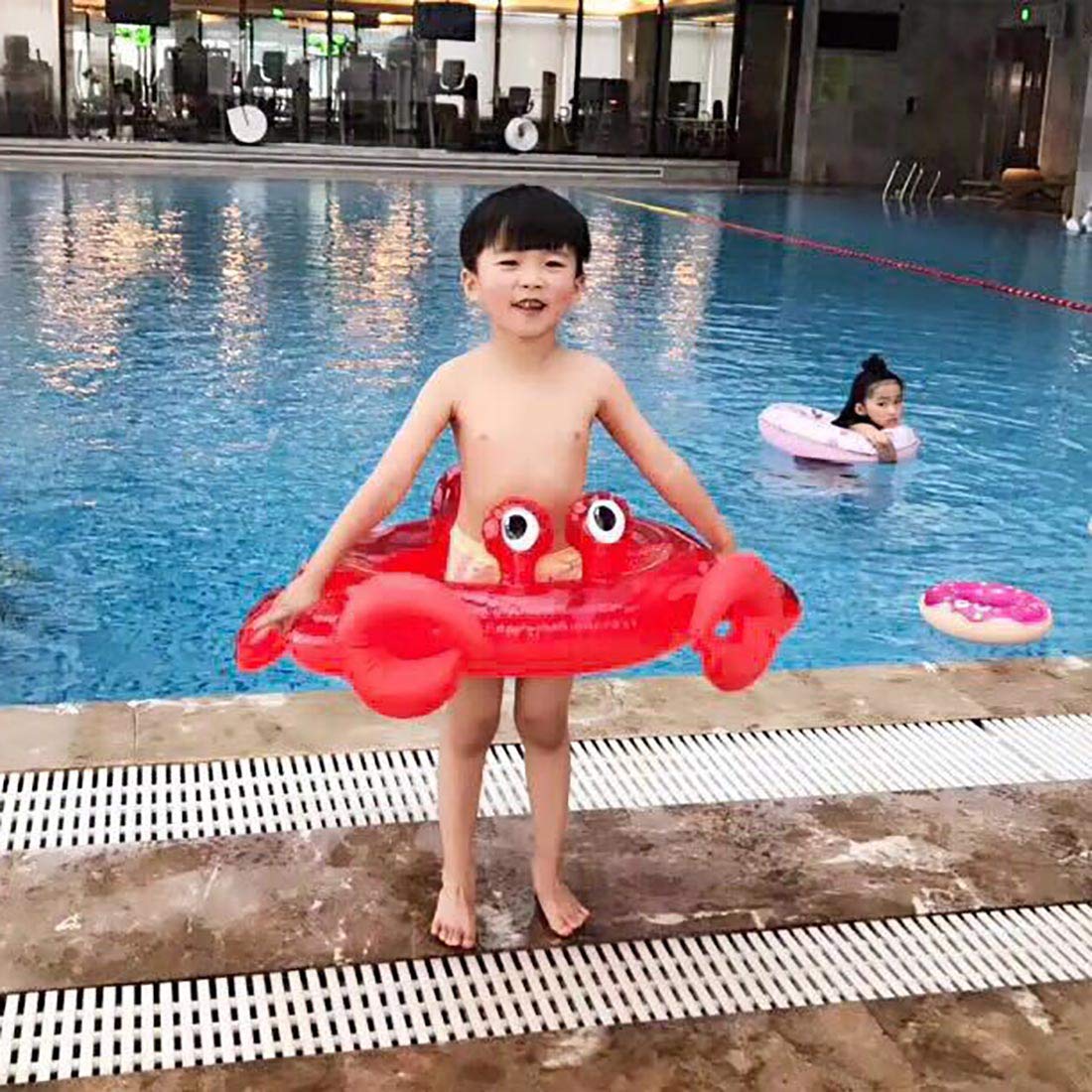 Kids&Baby Crab Pool Float Baby Inflatable Swimming Ring Floats Safety