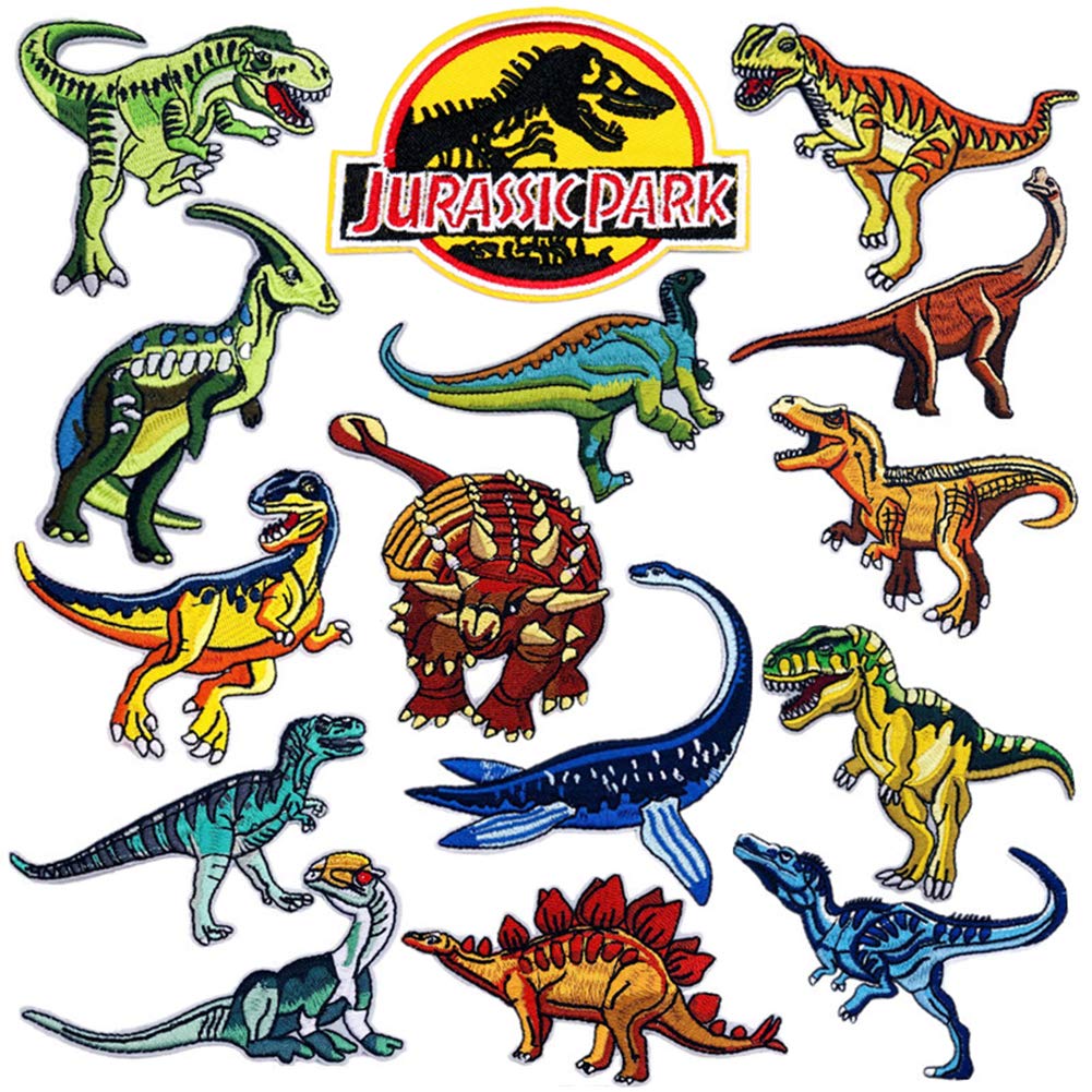 Photo 1 of 15 Pcs Dinosaur Patch Dinosaur Embroidery Patches Sew On or Iron On Patches for Kids Clothing Repair Decoration DIY Badge Applique Clothes Backpacks Jackets Jeans Hats Sewing DIY Crafts