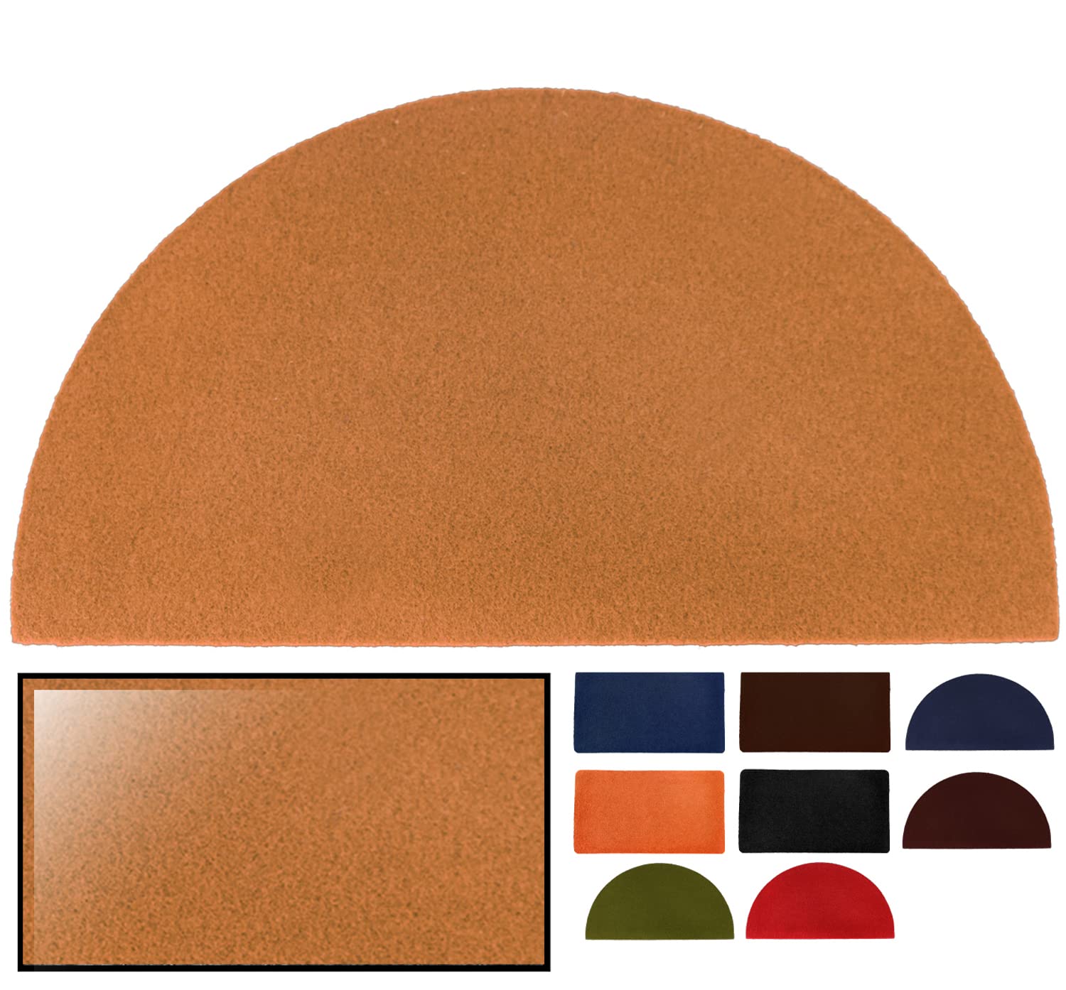 LucaHome – Synthetic Coconut Doormat, 40 x 70 cm, Semi-Moon Brown with Non-Slip Base, Smooth Coconut Doormat, Absorbent Doormat, Home Entrance, Ideal for Outdoor Door or Hallway