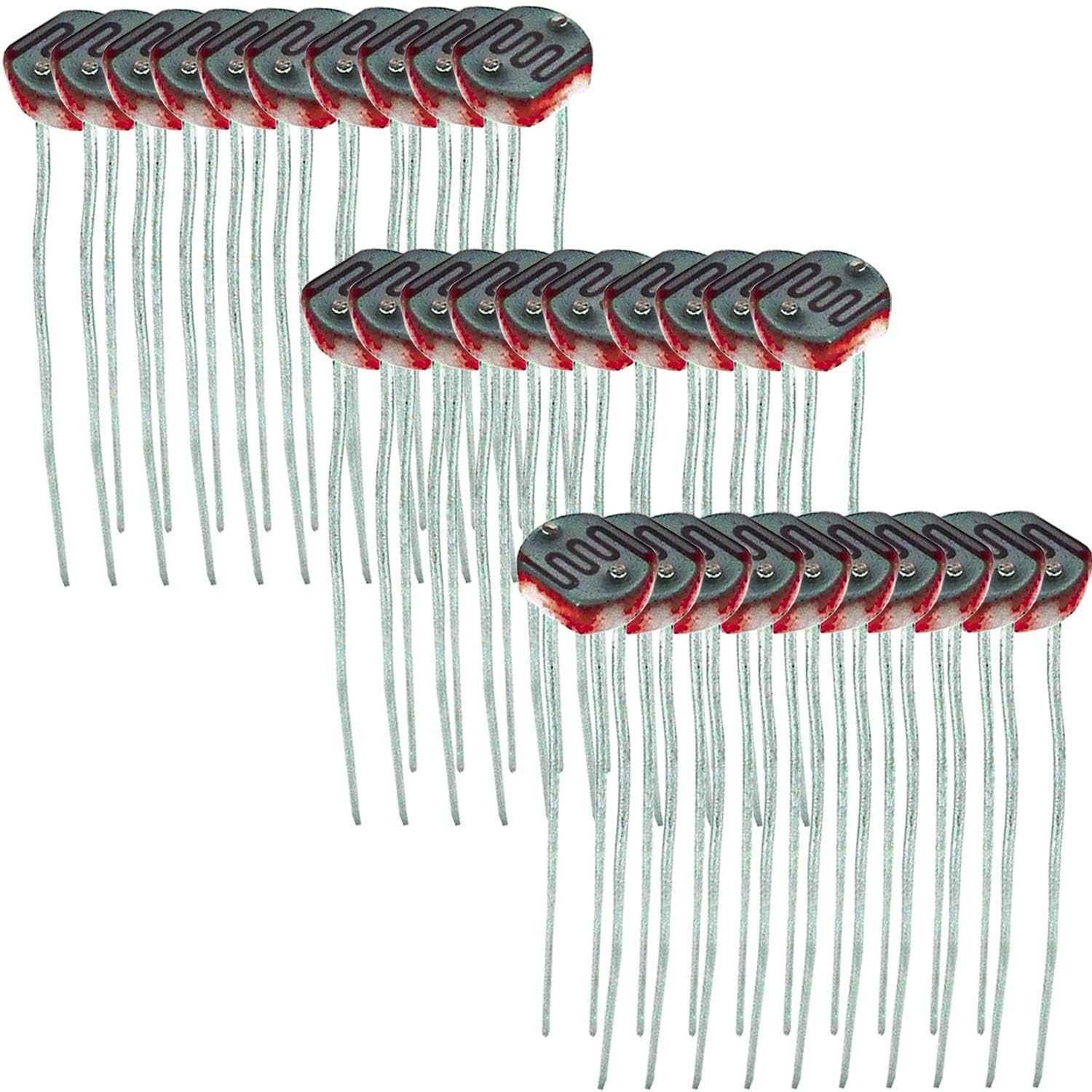 AZDelivery 3 x Set of 10 (30 Pieces) Photoresistor Diodes 150V 5mm 100mw LDR GL5528 Photo Resistors Light Sensitive Sensors compatible with Arduino including E-Book!