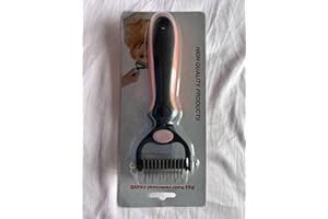 FXGJDENG Pet Grooming combs - Double-Sided Deshedding Dematting Tool, Undercoat Rake for Dogs & Cats, Extra-Wide Dog Grooming Brush & Deshedder Comb for Long Hair (orange)