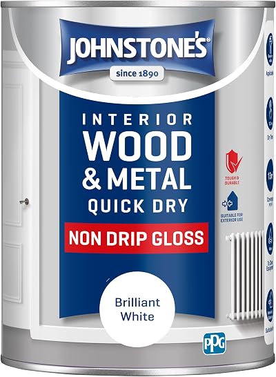 Johnstone's Wood & Metal Paint Gloss Finish Brilliant White 1.25L