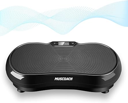 Amazon Muscoach 振動マシン ブルブルマシン パワーウェーブ フィットネス 静音 ミニ 99振動段階 ブラック Muscoach 振動マシン