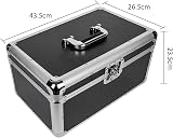Youyijia 7 Inch Vinyl Record Storage Box Aluminium Flight Case Black 200 pcs view 2