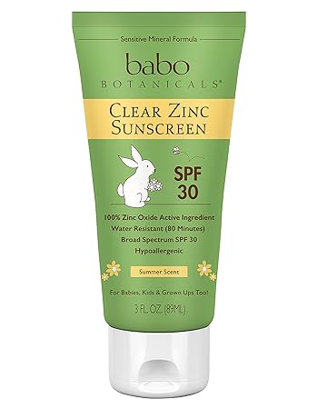 Babo Botanicals Spf 30 Clear Zinc Lotion 3 Ounces Best Natural Mineral Sunscreen Non Nano Sensitive Amazon In Beauty