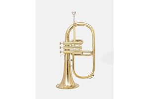 QUEENBRASS Queen Brass Natural Brass Flugel Horn 2016 Great Value 3-Valve Brass BB Flugelhorn MI 039