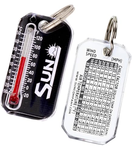キーホルダー Anchor Inc. ZIP-O-GAGE Mercedes Sun Company Zip-o-gage - Zipper Pull Keychain Thermometer for Hiking