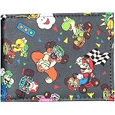 TCB Creations Super Cartoon Mario Characters All Over Bi-Fold Wallet