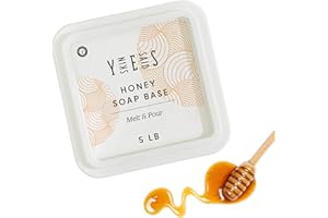 Skin Said Yes 5 Lb Honey Soap Base - SLS/SLES free, No Palm Oil, Organic Soap Base, Bulk Honey Melt and Pour Soap Base, Natural Soap Base for Soap Making Organic, Soap Making Supplies